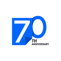 70 th Anniversary Celebration Your Company Vector Template Design Illustration