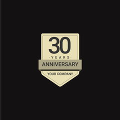 30 Years Anniversary Celebration Your Company Vector Template Design Illustration