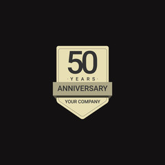 50 Years Anniversary Celebration Your Company Vector Template Design Illustration