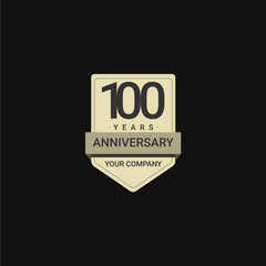 100 Years Anniversary Celebration Your Company Vector Template Design Illustration