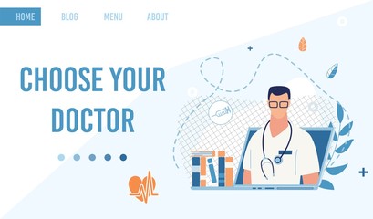 Landing Page Offer Service to Choose Doctor Online