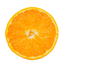 Naranja, lonja, fondo blanco, vitamina c, dieta, madura, jugosa, citrico, fruta.