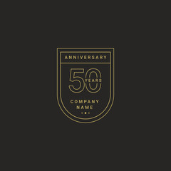 Fototapeta premium 50 Years Anniversary Celebration Your Company Vector Template Design Illustration