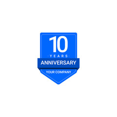 10 Years Anniversary Celebration Your Company Vector Template Design Illustration