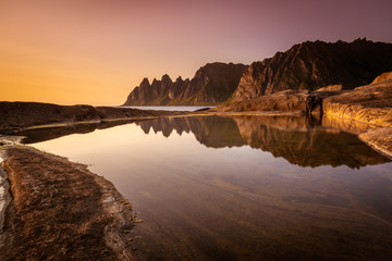 Scenic attraction Tungeneset, Devils Teeth, Senja, Norway