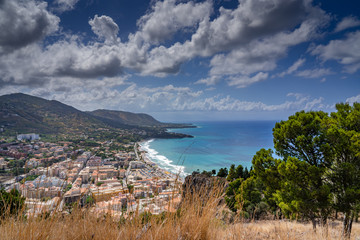 Obraz premium Gorgeous view from Rocca di Cefalu in Sicily