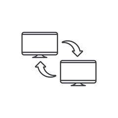 Vector Illustration Of Peer To Peer Client. Network Element Also Can Be Used As System Element.