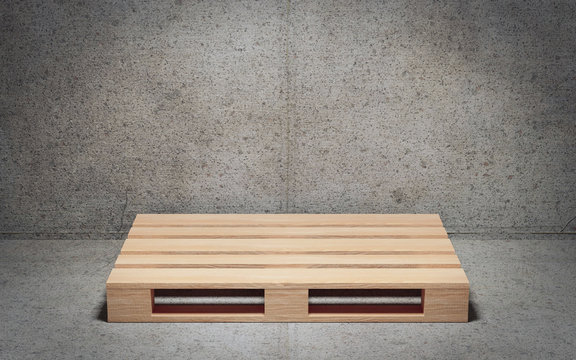 empty wooden pallet. 3d render