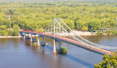 bridge in a big city over the river