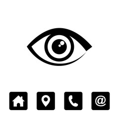 eye icon symbols vector for web