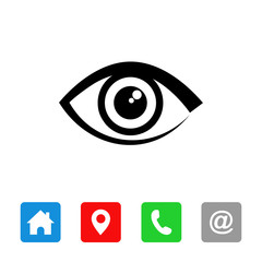 eye icon symbols vector for web