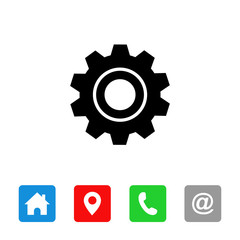 gear icon symbol vector, gear  Sign vector
