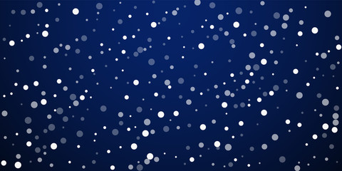 Obraz premium White dots Christmas background. Subtle flying sno