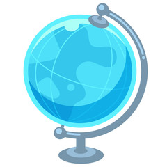 世界地図がわかる地球儀のイラスト