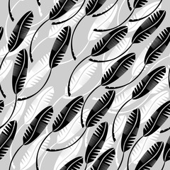 Seamless  pattern with feathers