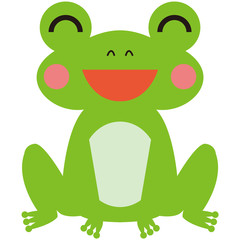 嬉しそうなカエル