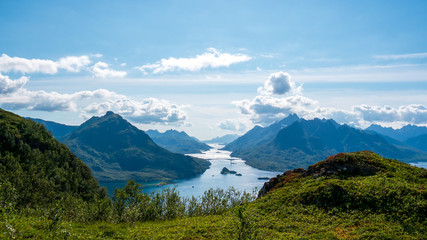 The landscape of the Lofoten islands