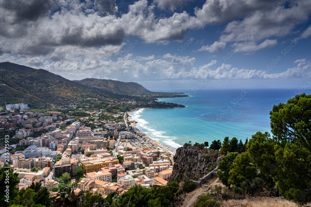 Wall mural Gorgeous view from Rocca di Cefalu in Sicily