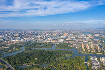 Obraz premium panoramic city skyline in hangzhou china