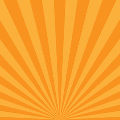Orange rays abstract background. Comic background. Vector illustration.