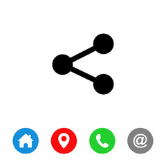 Share icon, Share symbols vector. for website, Computer and mobile vector.