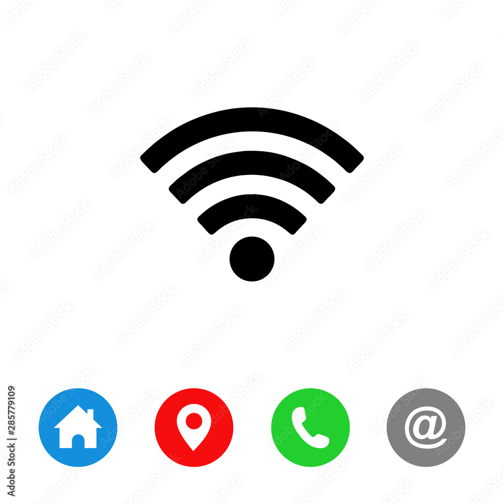 Poster wifi icon vector. symbol for web site computer and mobile vector.