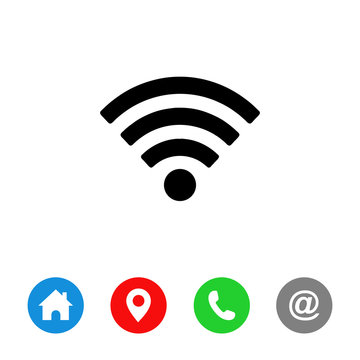 WIFI Icon Vector. symbol for web site Computer and mobile vector.