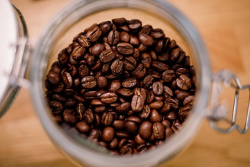 Kaffeebohnen im Glas