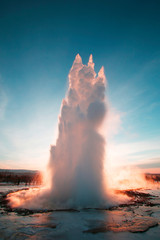 The Geyser Strokkur, Golden Circle, Iceland, Europe