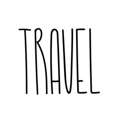 Travel lettering illustration text for inspiration template