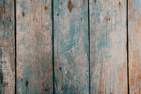 vintage of rustic blue wooden for background texture © Kenstocker