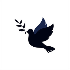 Dove of peace icon design template