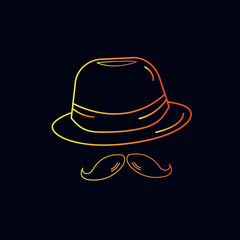 invisible man with hat and mustaches icon