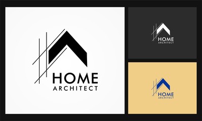 icon home architect vector logo