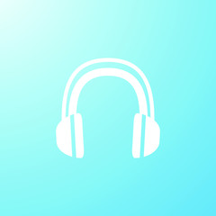 headphones icon on white background