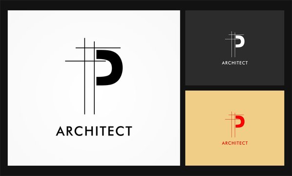 p architect vector logo