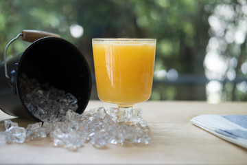 Healthy orange fruit smoothie