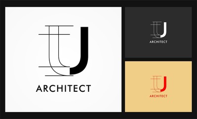 u architect vector logo © kun_kun