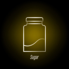 coffee sugar hand draw neon icon. Element of coffee illustration icon. Signs and symbols can be used for web, logo, mobile app, UI, UX