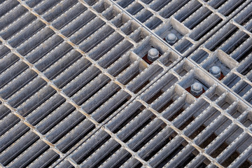 Steel mesh at the construction site