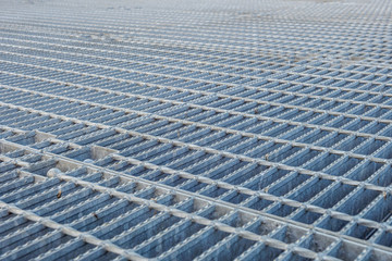 Steel mesh at the construction site