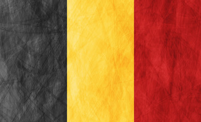 Belgian grunge flag abstract textural background. Vector design