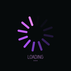 colorful loading vector icon sign