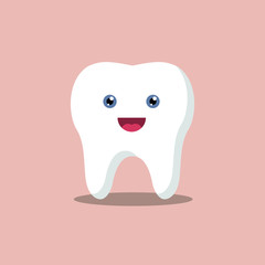 Smiling tooth vector illustration element
