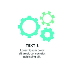 Operations gear icon on white