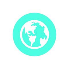 Earth Icon Vector. Simple flat symbol for web