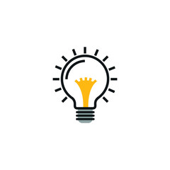 Bulb vector icon, idea symbol