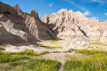 Badlands landscape South Dakota USA