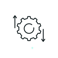 Operations line icon on white