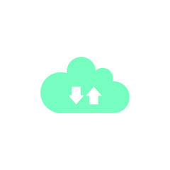 Cloud computing icon, vector icon